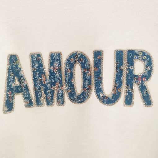 Sudadera amour brillos - Imagen 2