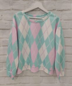 Sudadera rombos multicolor