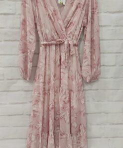 Vestido rosado estampado