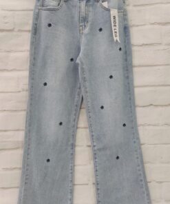 Vaquero culotte flores azules