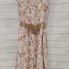 Vestido midi flores con cinturon
