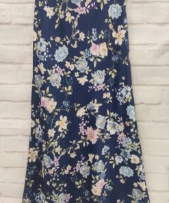 Falda larga satinada flores