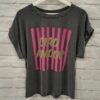 Camiseta gris lavado print