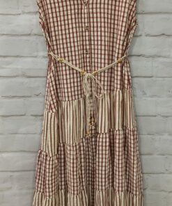 Vestido camisero largo con cinturón