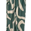 Pantalón flojo estampado de verano para chica, corte fluido, tejido ligero en tonos vivos, con cintura elástica y diseño llam