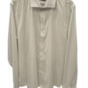 Camisa blanca slim fit para chico de manga larga, corte ajustado y tejido liso con ligero acabado satinado, cuello clásico y