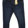 Pantalón vaquero slim para chico en azul oscuro, tejido denim con cinco bolsillos y costuras en contraste, cierre de botón y