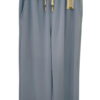 Pantalón ancho azul claro para chica, ajuste holgado y cinturilla elástica con cordón crema, tejido suave y bolsillos latera