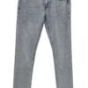 Pantalón vaquero slim fit azul denim claro para chico, efecto lavado con costuras en contraste, cinco bolsillos y cierre de c
