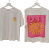 Camiseta blanca de manga corta para chica con estampado grande en la espalda y pequeño print en el pecho, palabra le Soleil y