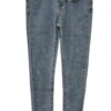 Pantalón vaquero skinny azul claro de chica, corte pitillo ajustado, cintura media, efecto desgastado, bolsillos clásicos y y