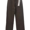 Pantalón vaquero recto para chica en color chocolate, tejido elástico de algodón, cinco bolsillos, cierre de botón y cremalll