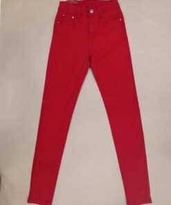 Vaquero skinny rojo chica. Efecto *Push Up*