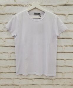 Camiseta básica de cuello redondo y manga corta. 95%algodón 5% elastano