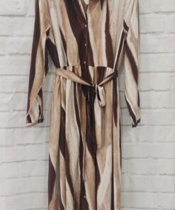 Vestido camisero marrón plus