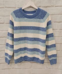 Jersey chenilla rayas