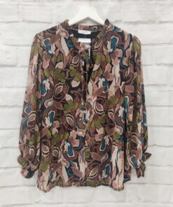 Blusa estampado lazo cuello