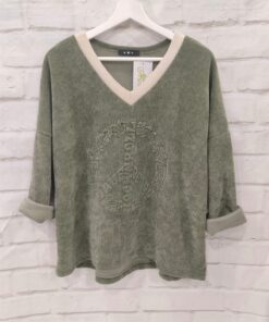 Sudadera paz cuello pico