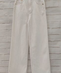 Vaquero blanco ancho prespuntes