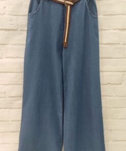 Pantalon denim flojo cinturón