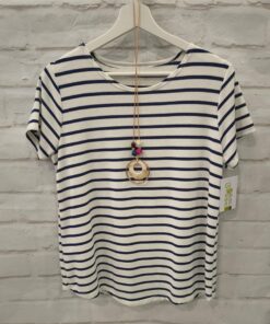 Camiseta rayas fina c collar