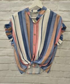 Blusa rayas verticales multicolor