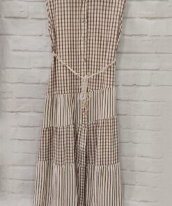 Vestido camisero largo con cinturón