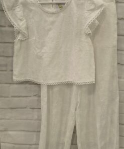 Conjunto top con pantalón bordado