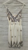 Vestido lino corto con bordados