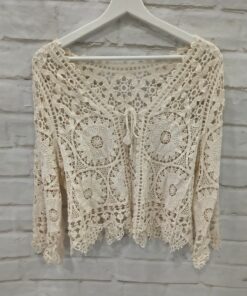 Chaqueta tejida mandalas fina