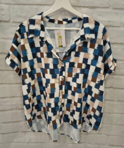 Camisa oversize cuadros colores