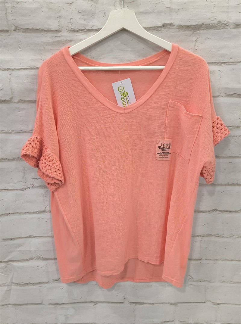 Camiseta doble tejido bolsillo