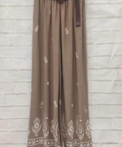 Pantalón flojo cachemir con cinturón