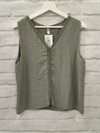 Blusa sin mangas borde de puntos