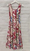Vestido estampado bies granate