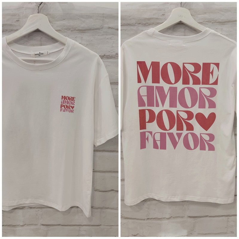 Camiseta blanca more amor