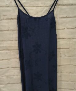 Vestido tiras palmas bordadas