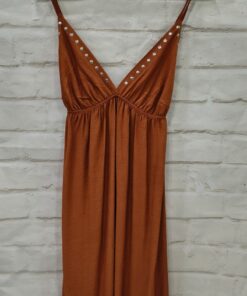 Vestido corto tiras con tachas