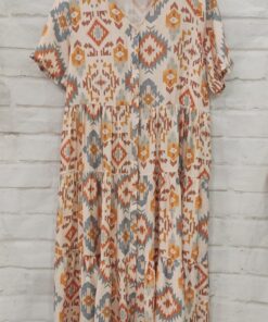 Vestido estampado paneles