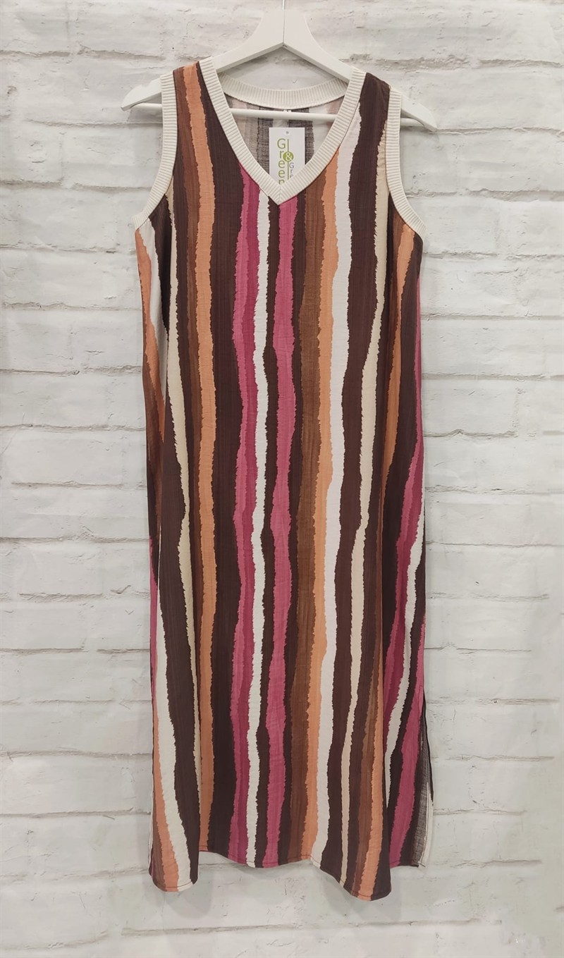 Vestido pinceladas multicolor
