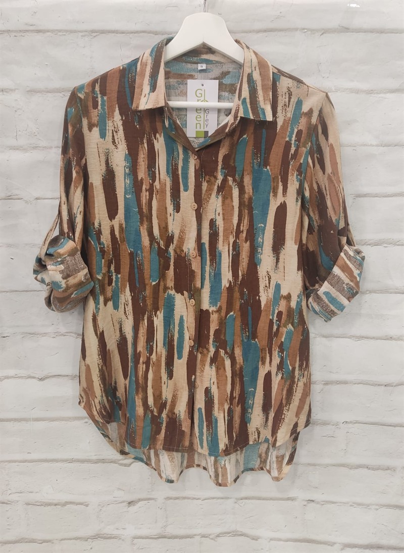 Camisa manga larga pinceladas