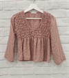 Blusa corta cuadros engomada