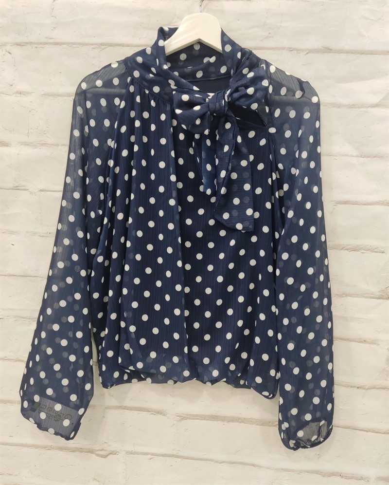 Blusa bombacha lunares con lazo