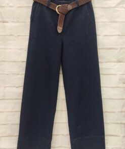 Pantalón demin flojo con cinturón
