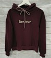Sudadera con capucha bonjour