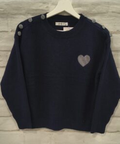 Jersey corazón y botones vichy