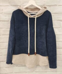 Sudadera bicolor con capucha