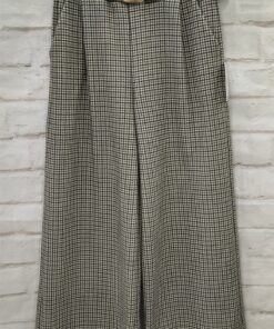 Pantalón ancho a cuadros invierno
