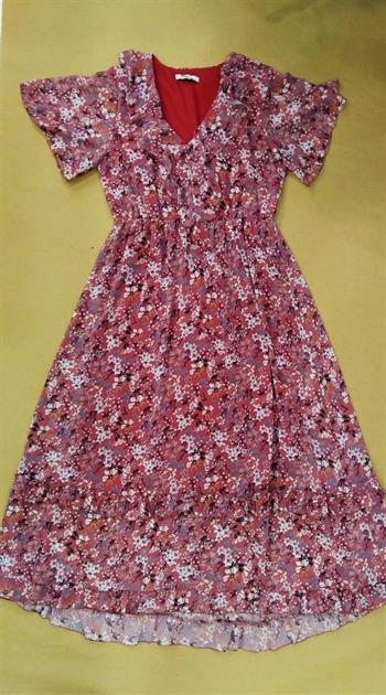 Vestido largo de flores temporada moda verano 2020
